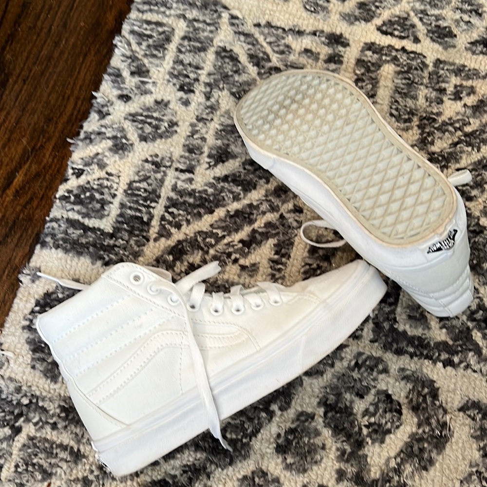 White on white high top vans!